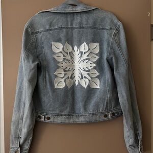 Hawaiian Quilt Embroidered Denim Jacket